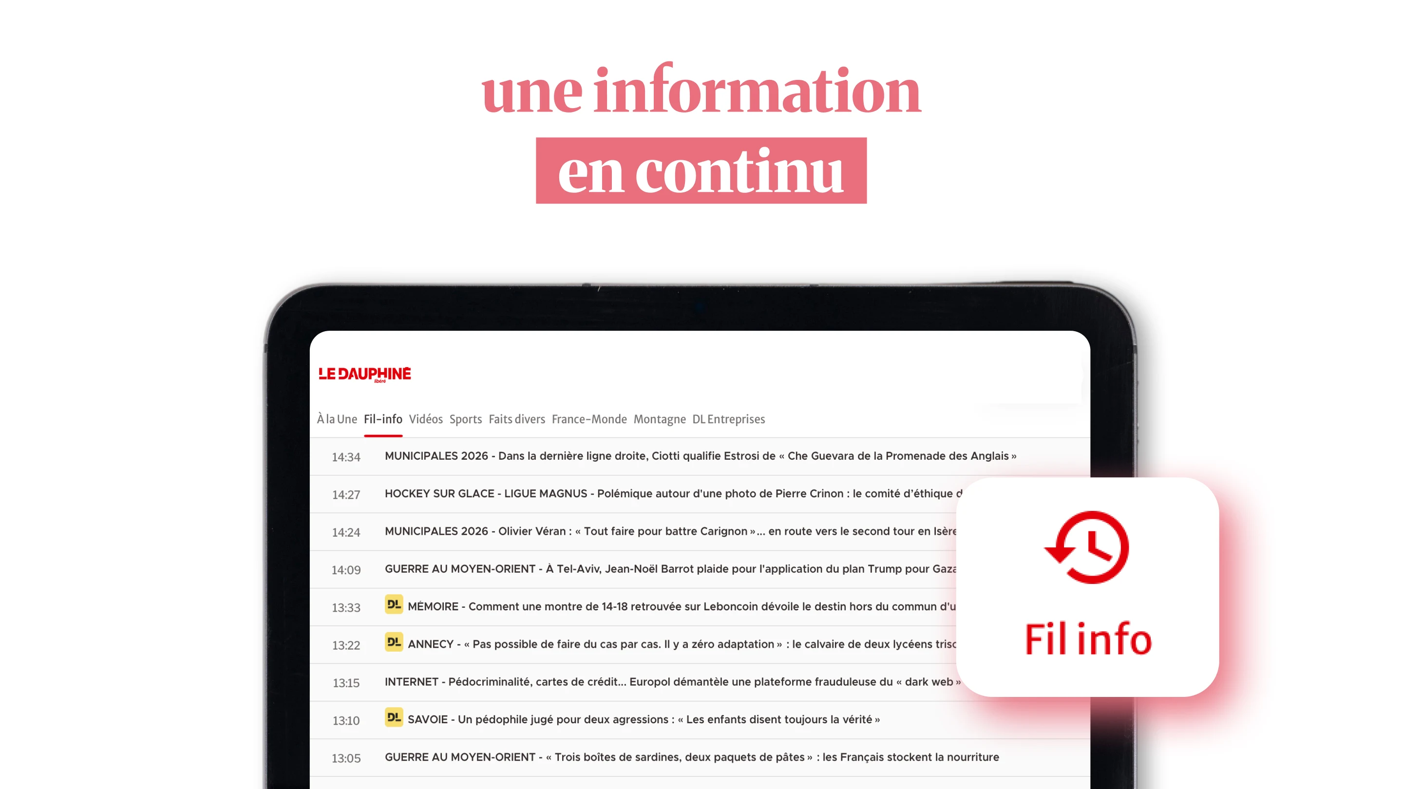 Le Dauphiné Libéré, actualités screenshot